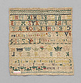 Sampler, Silk on linen , English or Scottish