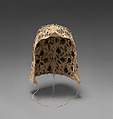 Coif, Silk on linen, British