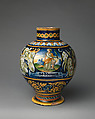Vase, Maiolica (tin-glazed earthenware), Italian