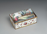 Toilet box, Antoine Watteau  French, Enamel on copper, British, possibly Birmingham