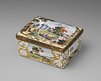 Snuffbox, Enamel on copper, British, South Staffordshire