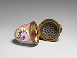 Nutmeg grater, Enamel on copper, British, possibly South Staffordshire