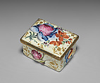 Snuffbox, Enamel on copper, British, possibly Bilston
