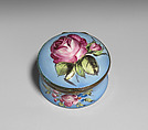 Snuffbox, Enamel on copper, British, possibly Bilston