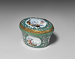 Bonbonnière, Enamel on copper, British, South Staffordshire