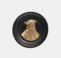 Portrait of a Humanist (possibly Johann Caesarius, Ph.D. and M.D., born Juelich 1468), Unknown South German artist, Ground marble on ebony, Southern German