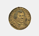 Georg Mylius, born in Augsburg 1548 (as Georg Miler), Professor of Theology in Wittenberg, d. 1607, Balduin Drentwett (German, Frisia ca. 1545–1627 Augsburg), Gilded bronze, Southern German