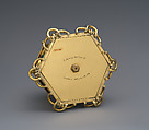 Inkwell (part of a set), Asprey (British, founded 1781), Gilt bronze, malachite, British, London