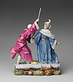 Chinese woman and servant, Höchst Manufactory (German, 1746–1796), Hard-paste porcelain, German, Höchst