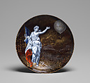 Bowl honoring Gaston Tissandier, Joséphine Arthurine Blot (French, 1842–1894), Enamel on copper, foil, French, Paris