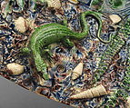 Platter, Follower of Bernard Palissy (French, Agen, Lot-et-Garonne 1510–1590 Paris), Lead-glazed earthenware, French, Paris