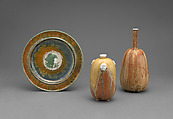 Vase with masks, Taxile Maximin Doat (French, 1851–1938), Glazed porcelain, French, Sèvres