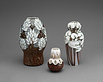 Vase with maple seed pods, Effie Hegermann-Lindencrone (Danish, 1860–1945), Glazed porcelain, Danish, Copenhagen