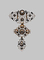 Pendant, Silver, silver gilt, foiled stones, Continental