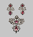Brooch (part of a set), Silver, jewels, Continental