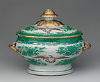 Tureen with cover (part of a service), Hard-paste porcelain, Chinese, for American market