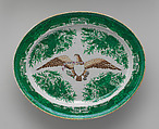 Platter (part of a service), Hard-paste porcelain, Chinese, for American market