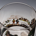 Beaker, Johann Schaper (German, 1621–1670), Glass, painted, German, Nuremberg