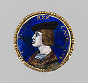 Emperor Charles V (1500–1558), Basse-taille and painted enamel on silver; silver-gilt frame, Italian, Lombardy, probably Milan