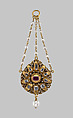 Pendant, Gold, enamel, ruby, diamonds, pearls, Northern European