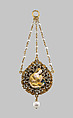 Pendant, Gold, enamel, ruby, diamonds, pearls, Northern European