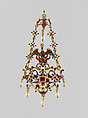 Pendant in the form of a phoenix, Gold, enamel, rubies, Italian, Sicily