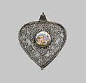 Mirror, Silver, enamel, possibly French