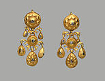 Pair of earrings, Gold, diamonds, Iberian