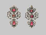 Pair of earrings, Silver, jewels, Continental