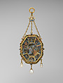 Scenes from the Life of Christ and the Virgin, Reverse-painted rock crystal with partly enameled gold mounts and pearls, Italian, Milan