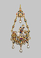 Pendant, Gold, enamel, pearls, diamonds, rubies, possibly German