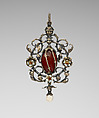 Pendant, Silver gilt, German