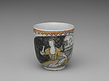 Cup (part of a service), Hard-paste porcelain, Chinese, possibly for Dutch market