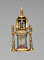 Reliquary, Gold, rock crystal, enamel, Spanish
