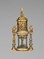 Reliquary, Gold, rock crystal, enamel, Spanish