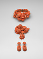 Bracelet (part of parure), Coral and gold, Italian, Naples