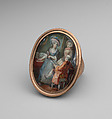 Ring, Gold, ivory, possibly French