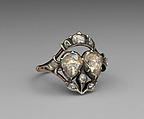 Ring, Gold, silver, diamonds, probably French