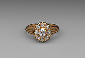 Ring, Gold, diamonds, French or American