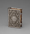 Book cover for Mahzor prayer book with leather case, Giuseppe Merlini (Italian, active Rome 1746–60), Chased and embossed silver; leather with decorative gilding, paper, Italian, Rome