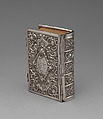 Book cover for Mahzor prayer book with leather case, Giuseppe Merlini (Italian, active Rome 1746–60), Chased and embossed silver; leather with decorative gilding, paper, Italian, Rome