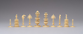Chessmen (32), Ivory, Indian