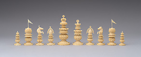 Chessmen (32), Ivory, Indian, for European market