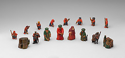 Chessmen (32), Phyllis and Delphis Gardner (born 1890 and 1900 respectively), Boxwood, British, Maidenhead