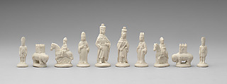 Chessmen (32), Probably David Dunderdale & Co. (British, Castleford, founded ca. 1790), Salt-glazed porcelain, British, Castleford