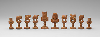 Chessmen (32), Wood, Indian