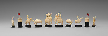 Chessmen (32), Ivory, Indian, Bengal