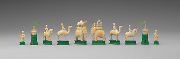 Chessmen (32), Ivory, Indian, Bengal