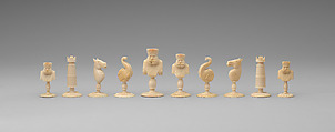 Chessmen (32), Ivory, Indian