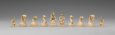Chessmen (32), Ivory, Indian